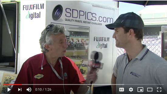 Being interviewed by Mark Bracks - 2012